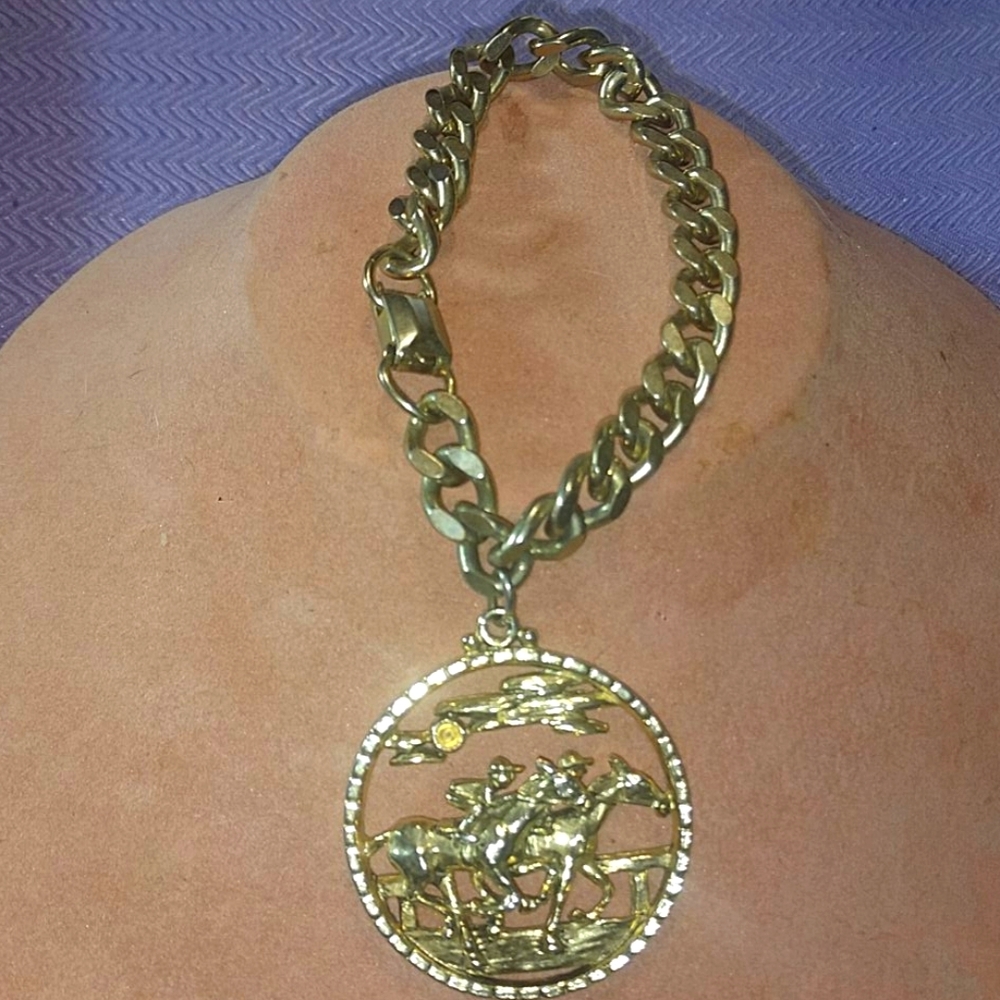 Wild Wild West Heavy Duty Gold Cowboy Bracelet